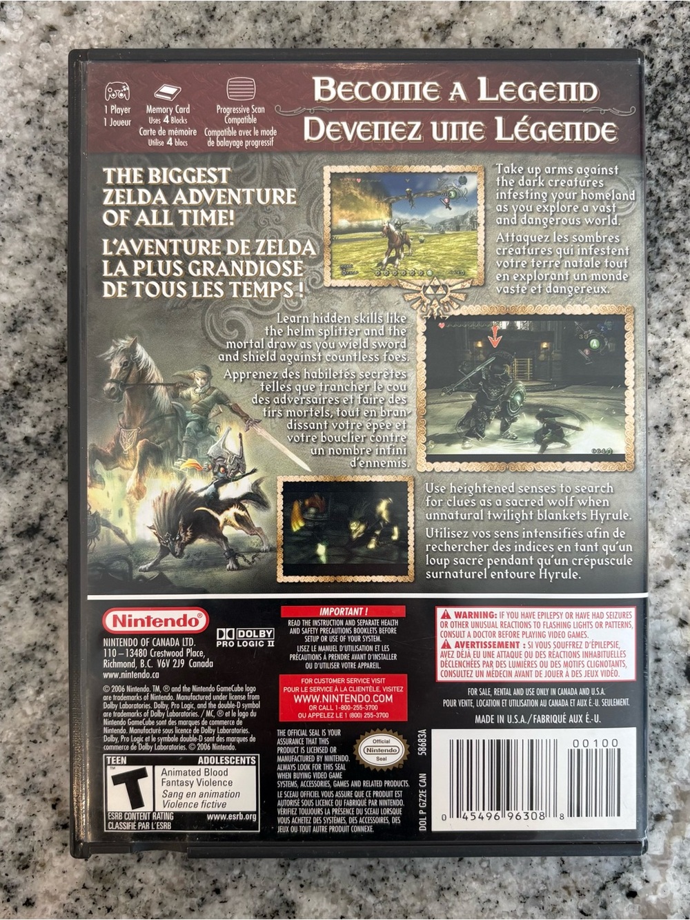 The Legend of Zelda: Twilight Princess (Nintendo GameCube, 2006) CIB - Tested! - Picture 2 of 10